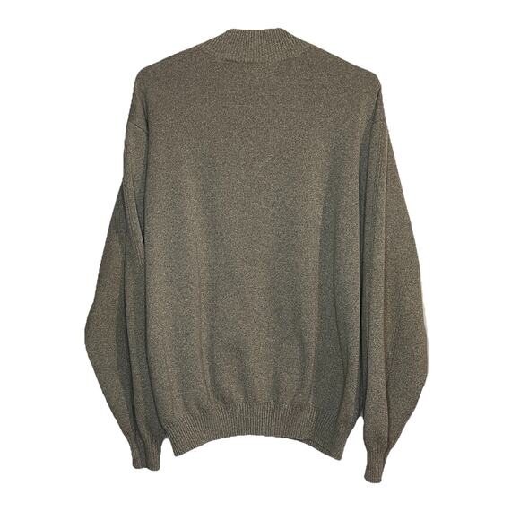 Alex Cannon Cable Knit Sweater Quarter-Zip Elbow Patch‎ Cotton Pullover Men XL - Picture 2 of 5